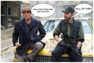 Stallone Norris Humor