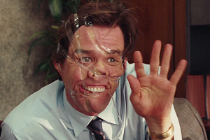 Yes Man Carrey Tape Face