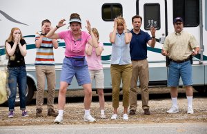 We're the Millers group outside camper